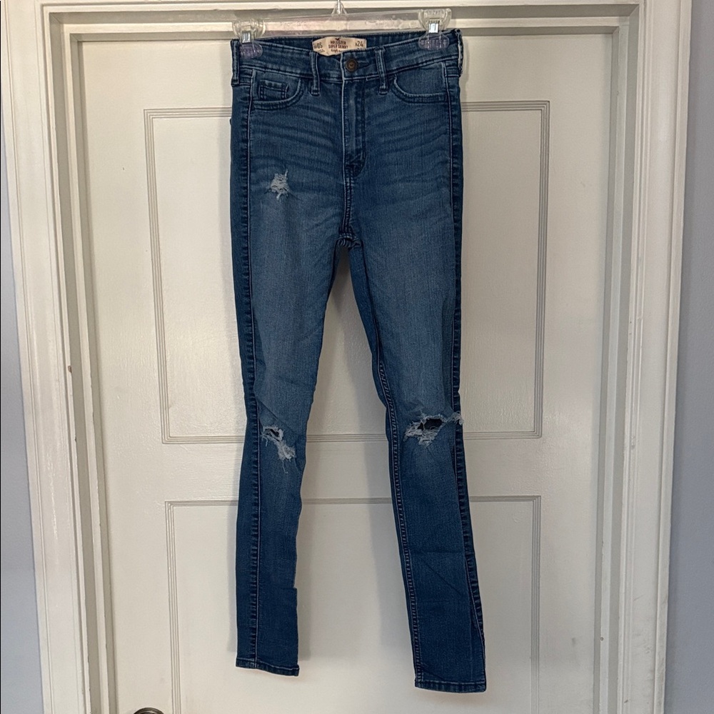 Hollister Distressed Blue Skinny Jeans